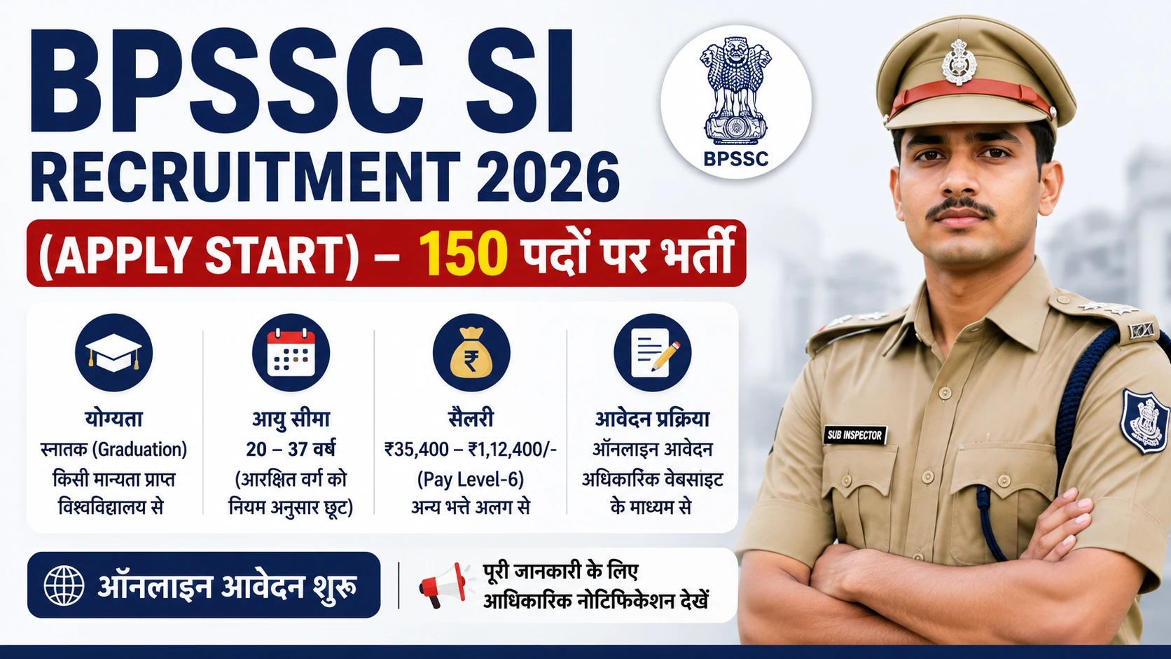 BPSSC SI Recruitment 2026