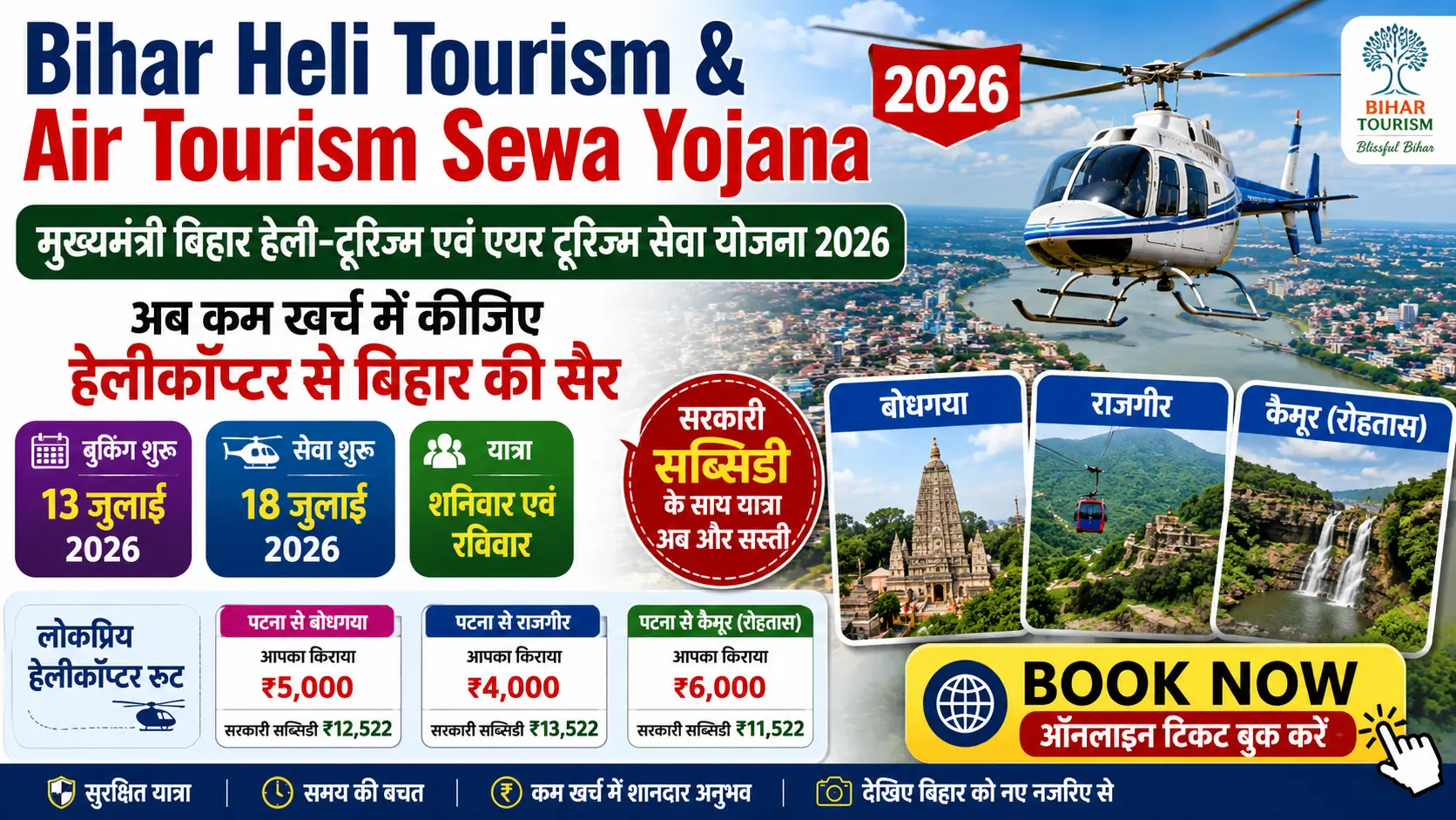 Bihar Heli Tourism & Air Tourism Sewa Scheme 2026