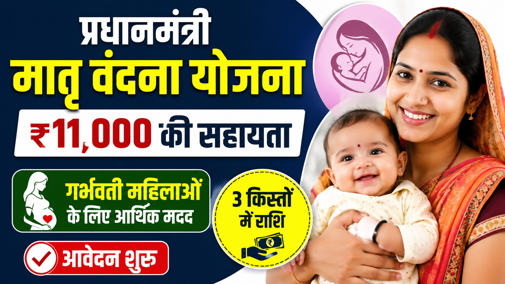 Pm Matru Vandan Yojana 2026: नई योजना महिलाओं को ₹11,000 सीधे लाभ, ऑनलाइन आवेदन कैसे करें - Full Details
