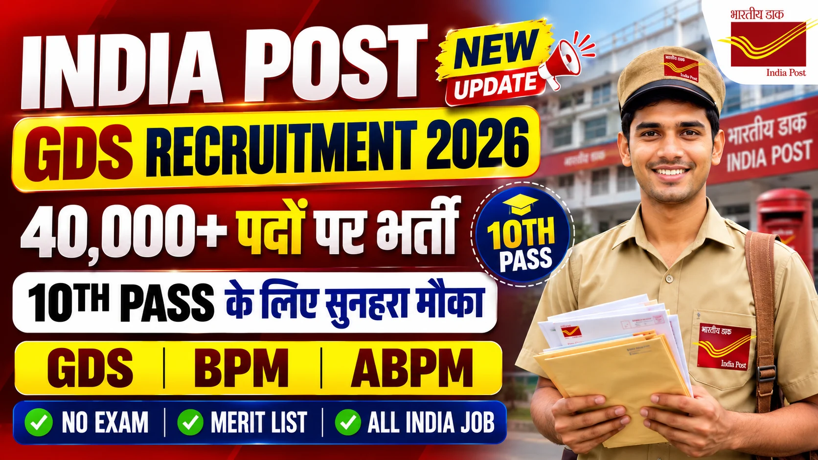 India Post GDS 2026 Schedule II Recruitment: 10वीं पास के लिए 40,000+ पदों पर सीधी भर्ती - Full Details