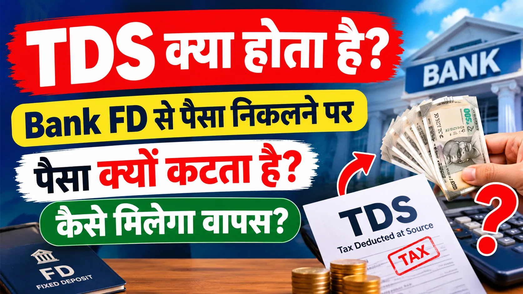 TDS Kya Hota Hai? TDS का मतलब, कितने प्रतिशत कटता है और वापस कैसे मिलता है?